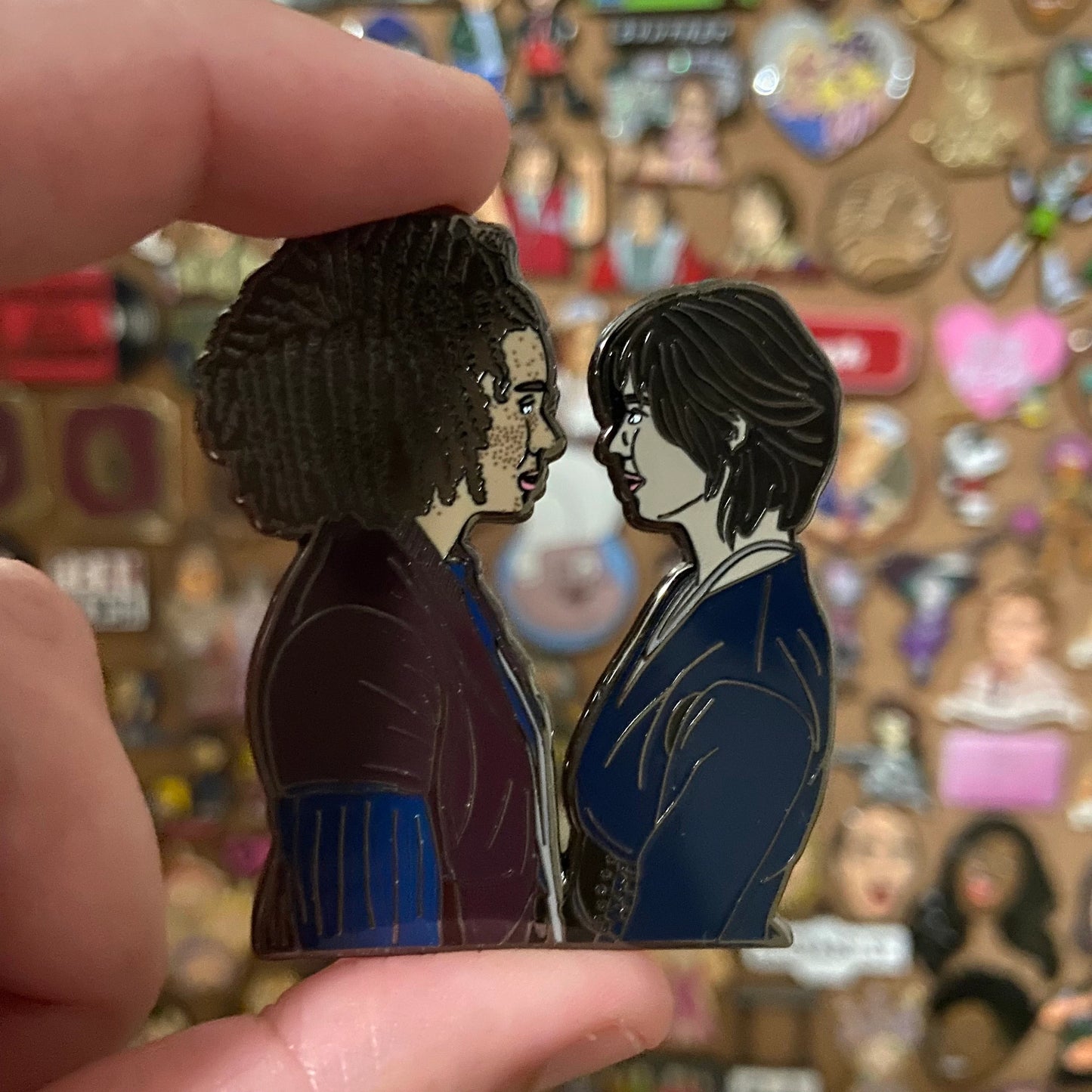 Kit & Jade enamel pin