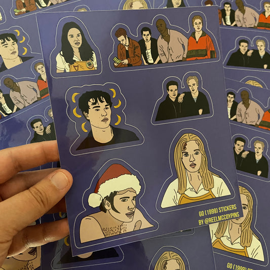 Go (1999) movie sticker sheet