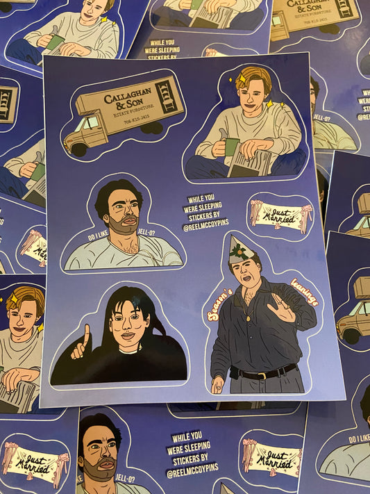 While You Were Sleeping sticker sheet